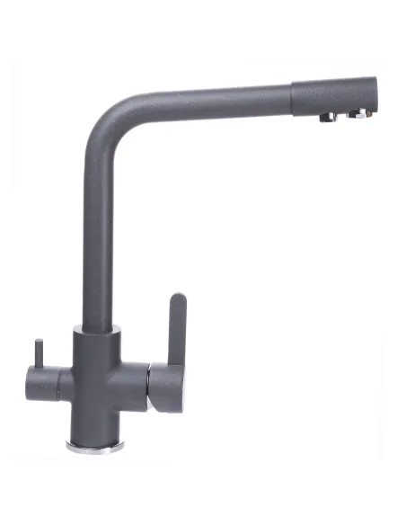 Змішувач для кухні Globus Lux GLLR-0444-3-Titanium темно-сірий, під осмос - 2