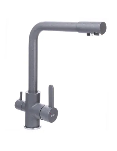 Змішувач для кухні Globus Lux GLLR-0444-3-Titanium темно-сірий, під осмос - 3