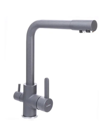 Змішувач для кухні Globus Lux GLLR-0444-3-Titanium темно-сірий, під осмос - 3