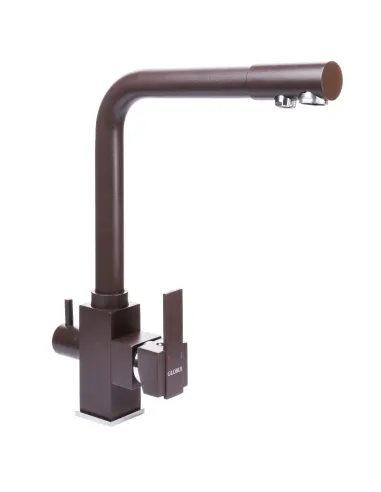 Змішувач для кухні Globus Lux GLLR-0100-6-Marone шоколад, під осмос - 3
