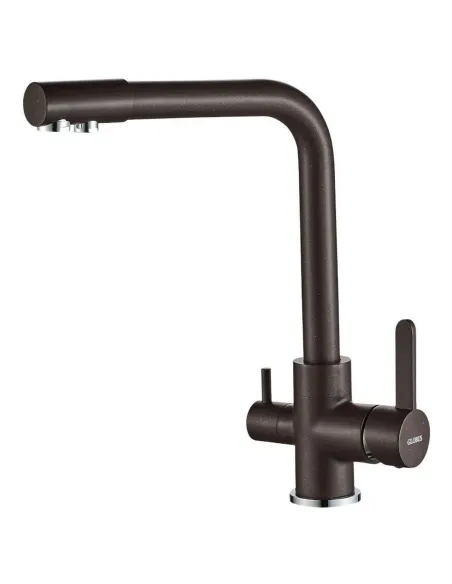 Змішувач для кухні Globus Lux GLLR-0444-6-Marone шоколад, під осмос - 1