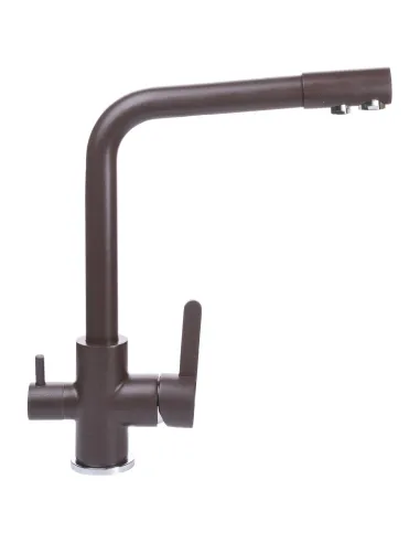 Змішувач для кухні Globus Lux GLLR-0444-6-Marone шоколад, під осмос - 2