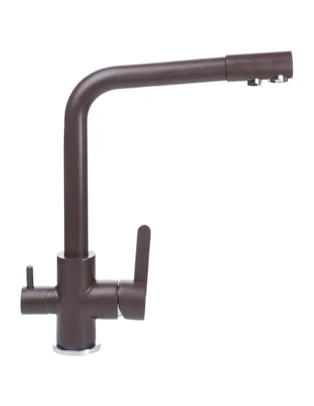 Змішувач для кухні Globus Lux GLLR-0444-6-Marone шоколад, під осмос - 2