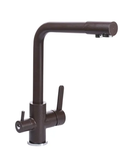 Змішувач для кухні Globus Lux GLLR-0444-6-Marone шоколад, під осмос - 3