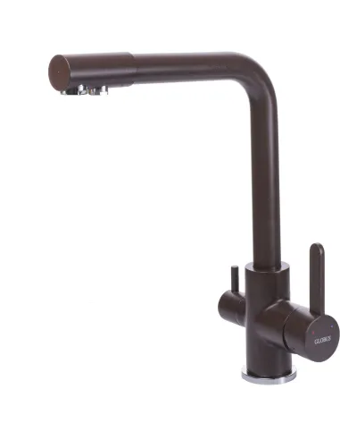 Змішувач для кухні Globus Lux GLLR-0444-6-Marone шоколад, під осмос - 4