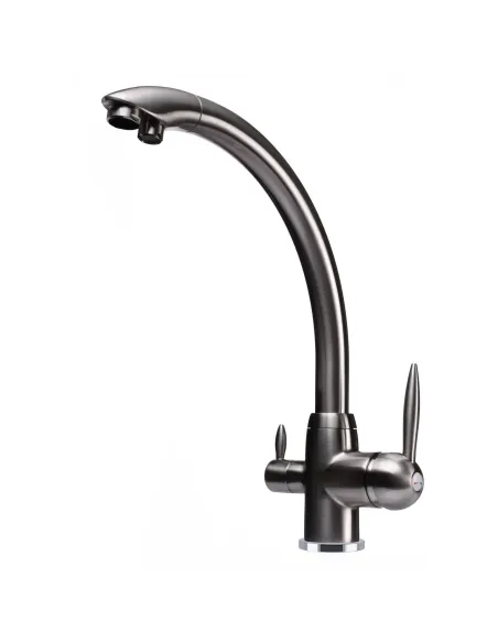 Змішувач для кухні Globus Lux GLLR-0777-8-STSteel нержавіюча сталь, під осмос - 1