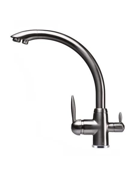 Змішувач для кухні Globus Lux GLLR-0777-8-STSteel нержавіюча сталь, під осмос - 2