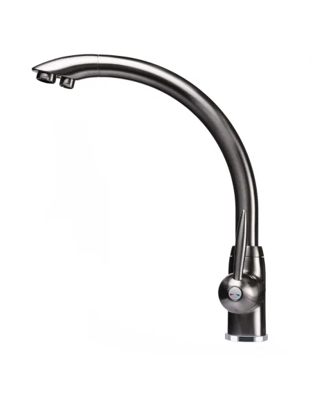 Змішувач для кухні Globus Lux GLLR-0777-8-STSteel нержавіюча сталь, під осмос - 3