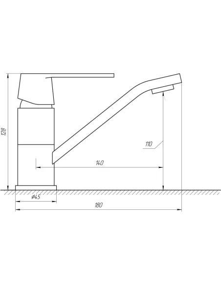 Смеситель для раковины в ванной Globus Lux Laguna GLA-0203MQ хром - 3