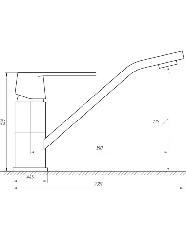Змішувач для кухні Globus Lux Laguna GLA-0203Q хром - 4