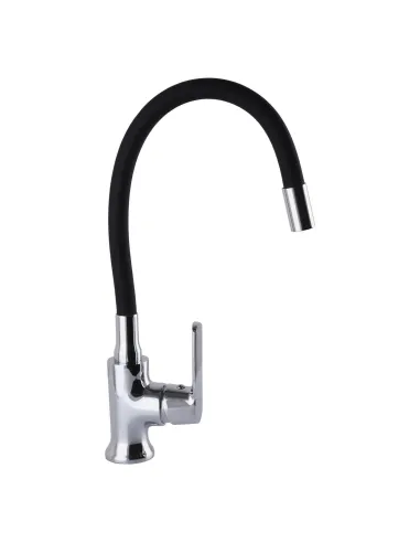 Змішувач для кухні Globus Lux Laguna GLA-0203SL-SB чорний, гофрогусак - 2