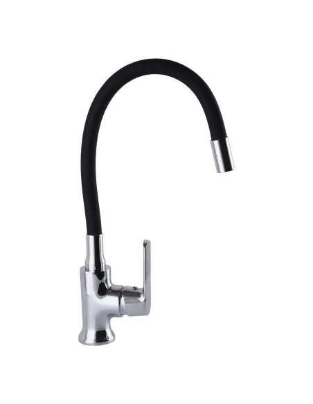 Змішувач для кухні Globus Lux Laguna GLA-0203SL-SB чорний, гофрогусак - 2