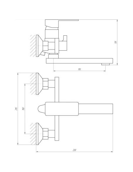 Смеситель для ванны с душем Globus Lux Milano GLM-102N хром - 5