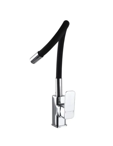 Змішувач для кухні Globus Lux Milano GLM-203LR хром-чорний, гофрогусак - 2
