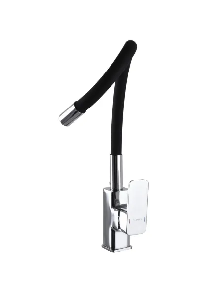 Смеситель для кухни с гибким изливом Globus Lux Milano GLM-203LR хром-черный - 2