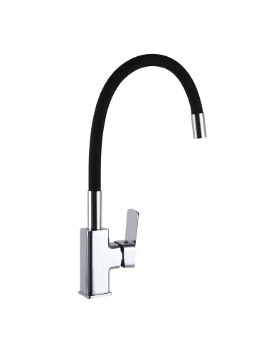 Смеситель для кухни с гибким изливом Globus Lux Milano GLM-203LR хром-черный - 3