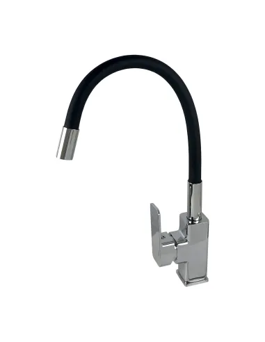 Смеситель для кухни с гибким изливом Globus Lux Milano GLM-203LR хром-черный - 4