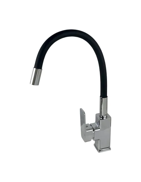 Смеситель для кухни с гибким изливом Globus Lux Milano GLM-203LR хром-черный - 4