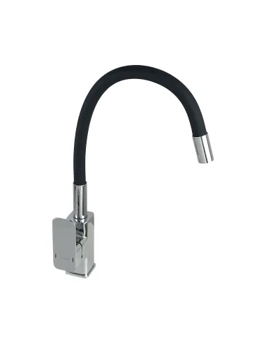 Смеситель для кухни с гибким изливом Globus Lux Milano GLM-203LR хром-черный - 6