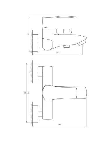 Смеситель для ванны с душем Globus Lux Queensland GLQU-0102N-EURO хром - 5