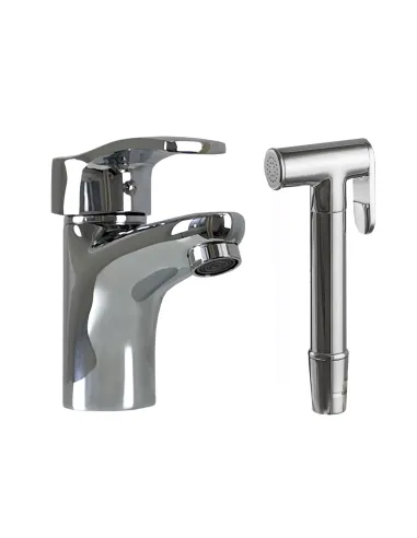 Смеситель для умывальника Globus Lux Queensland GLQU-0222 хром, стоп-лейка и шланг - 2