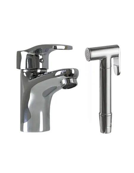 Смеситель для умывальника Globus Lux Queensland GLQU-0222 хром, стоп-лейка и шланг - 2