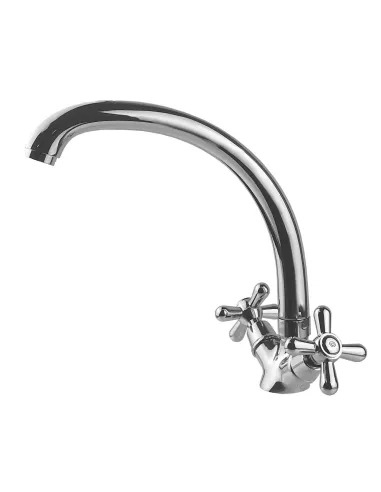 Смеситель для кухни двухвентильный Globus Lux GB-SHARM-0104-08-WH без шлангов - 3