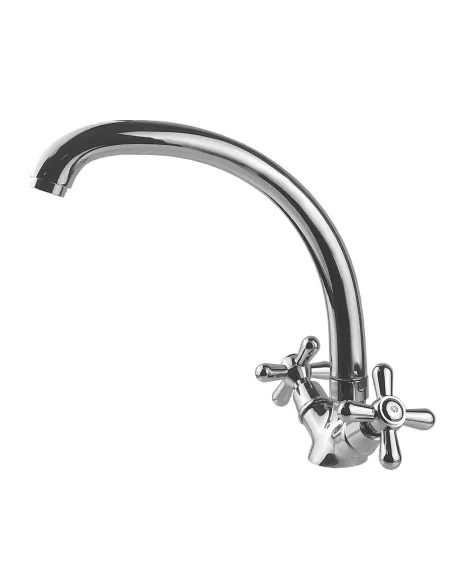 Смеситель для кухни двухвентильный Globus Lux GB-SHARM-0104-08-WH без шлангов - 3