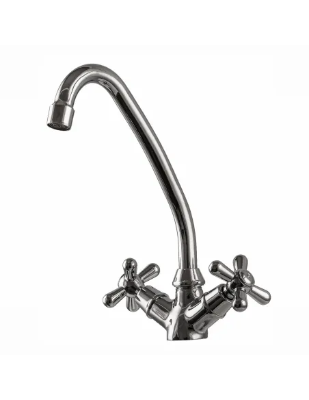 Смеситель для кухни двухвентильный Globus Lux GB-SHARM-0300-00 латунь, на гайке - 1