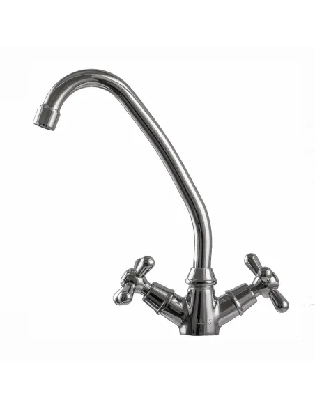 Смеситель для кухни двухвентильный Globus Lux GB-SHARM-0300-00 латунь, на гайке - 3