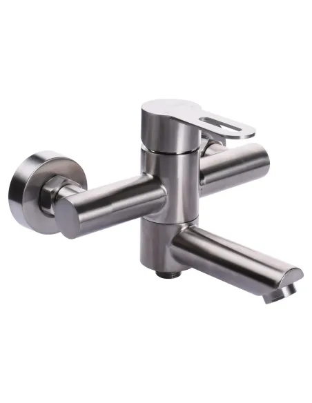 Змішувач для ванни Globus Lux Ring SR-102N, поворотний гусак, нержавіюча сталь, комплект - 1