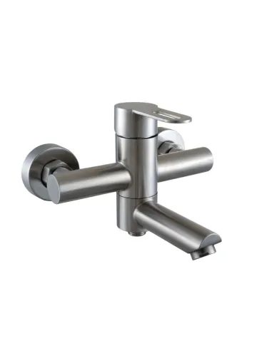 Змішувач для ванни Globus Lux Ring SR-102N, поворотний гусак, нержавіюча сталь, комплект - 2