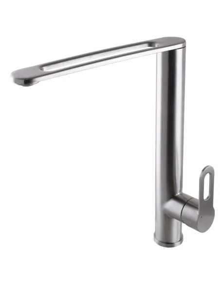 Смеситель для кухни Globus Lux Ring SR-203-10 нержавеющая сталь - 3