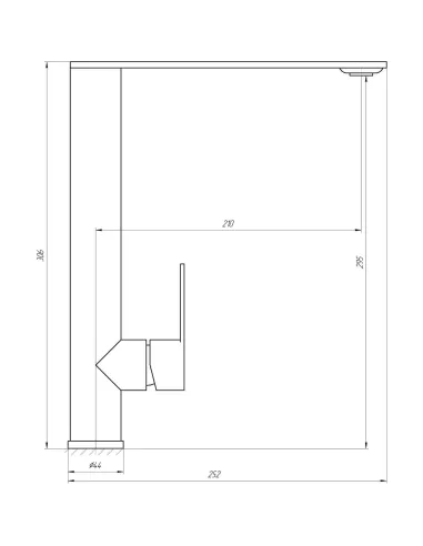 Смеситель для кухни Globus Lux Ring SR-203-10 нержавеющая сталь - 5
