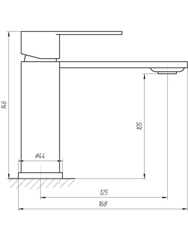 Смеситель для умывальника из нержавеющей стали Globus Lux Ring SR-101 - 4
