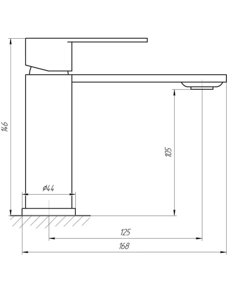 Смеситель для умывальника из нержавеющей стали Globus Lux Ring SR-101 - 4