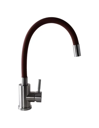 Смеситель для кухни из нержавеющей стали Globus Lux Alpen SUS-203SBR коричневый гофроизлив - 3