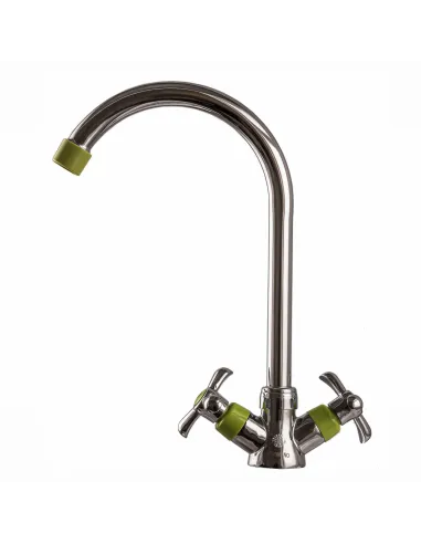 Змішувач для кухні Domino DK-H1-1-GREEN, хрест, кераміка - 2