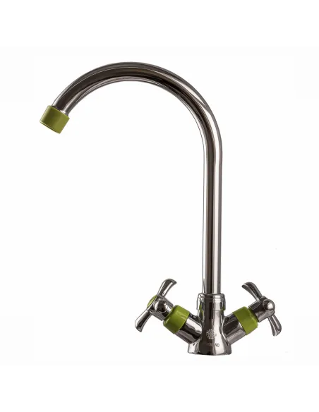 Змішувач для кухні Domino DK-H1-1-GREEN, хрест, кераміка - 2