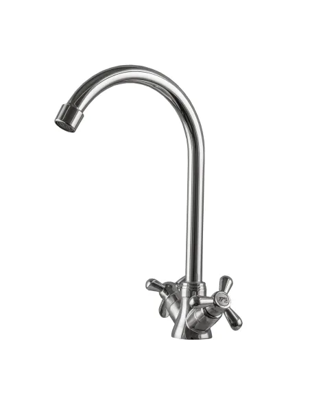 Змішувач для кухні Domino DK-H1-2N-Chrom, хрест, кераміка, на гайці - 1