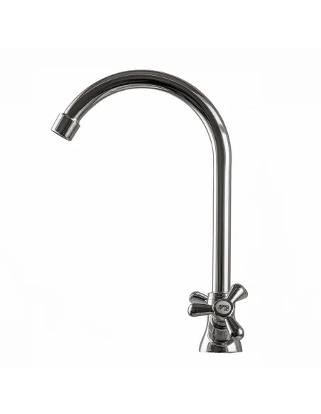 Змішувач для кухні Domino DK-H1-2N-Chrom, хрест, кераміка, на гайці - 2