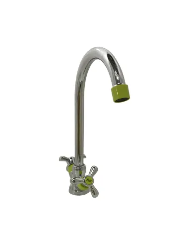 Смеситель для кухни двухвентильный Domino DK-H1-2N-Green на гайке - 3