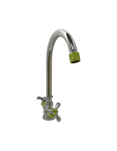 Смеситель для кухни двухвентильный Domino DK-H1-2N-Green на гайке - 3