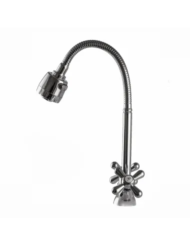 Смеситель для кухни двухвентильный с гибким изливом Domino DK-H1-2N-103MA Sharm на гайке - 2