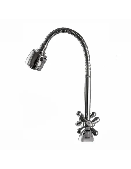 Смеситель для кухни двухвентильный с гибким изливом Domino DK-H1-2N-103MA Sharm на гайке - 2