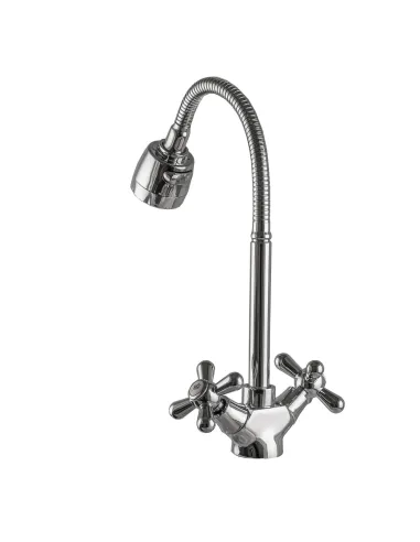 Смеситель для кухни двухвентильный с гибким изливом Domino DK-H1-2N-103MA Sharm на гайке - 3