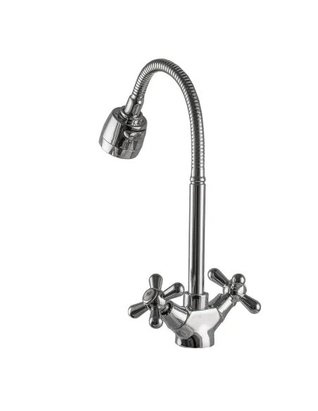 Смеситель для кухни двухвентильный с гибким изливом Domino DK-H1-2N-103MA Sharm на гайке - 3