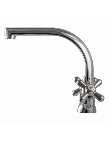 Змішувач для умивальника DOMINO DKF-209-06-SHARM хрест, кераміка, на гайці - 2