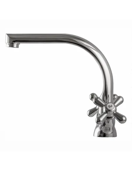 Змішувач для умивальника DOMINO DKF-209-06-SHARM хрест, кераміка, на гайці - 2