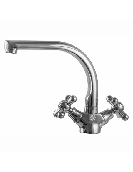 Змішувач для умивальника DOMINO DKF-209-06-SHARM хрест, кераміка, на гайці - 3